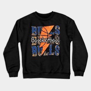 Graphic Basketball Bulls Proud Name Vintage Crewneck Sweatshirt